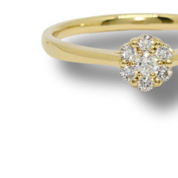 Ring mit Brillant Blume