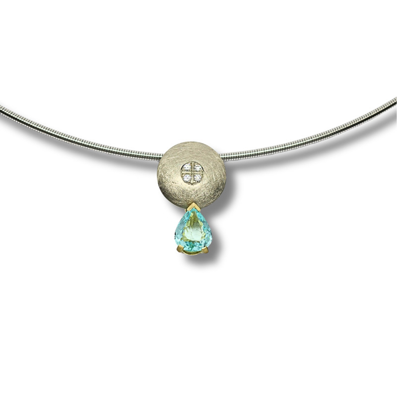 Anhänger mit Brillant und Paraiba Turmalin